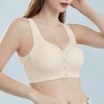 thumbnail image 4 of QASIEATN Front Closure Jelly Bras for Middle Elderly Women Fashion Comfortable Wireless Bras Women's Underwear, 4 of 5