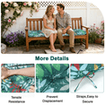 thumbnail image 4 of PUKNLY Porch Swing Cushion 60*20*4 in, 2-3 Seater Waterproof & Fade-Resistant Bench Seat Cushion Replacement with Strips, Outdoor Swing Pads for Camping, Beach, Garden, Patio, Balcony, Green Flower, 4 of 7