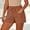 🔥 Coffee, variant on USSUMA Womens Solid Drawstring Elastic Waist Pocket Shorts Utility Style Lightweight Breathable Pull‑On Casual Workwear with Functional Pockets for Outdoor Travel and Everyday Comfort