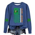 thumbnail image 4 of Qiopertar Mode Femmes Saint-Patrick Décontracté Manches Longues Col Rond Imprimé Chandail en Molleton Dames Hauts Blouse Offres de la Semaine Liquidation Moins de 5$ jusqu'à 90 % de Réduction, 4 of 4