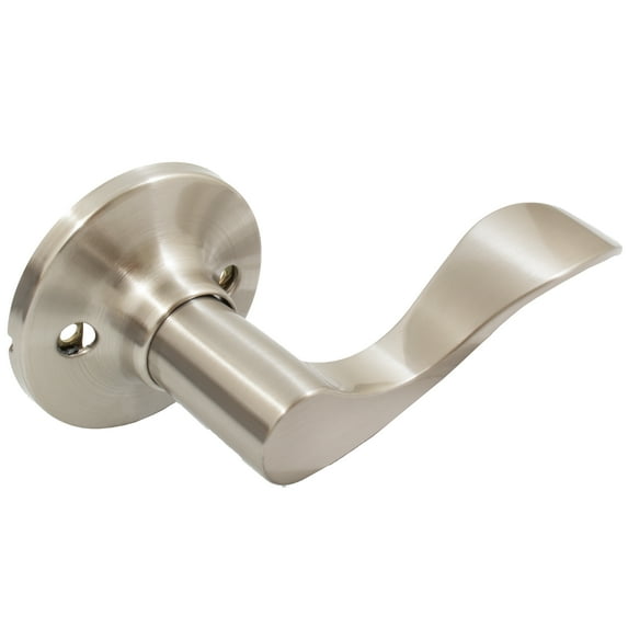 Beaverton Door Lever, Dummy (Non-Turning) Latch, Right-Handed, Satin Nickel by Stone Harbor Hardware