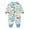 Sky Blue, variant on Weebloom Baby Boy Girl Romper Footless Print Jumpsuit Playsuits Outfits Sleepwear Loungewear Pjs Sleepers Pajamas Onesie Brick Red 3-6 Months