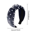 thumbnail image 5 of Weikingp Hair Accessories for Women Knotted Nail Pearl Headband Retro Middle Knot Velvet Headband Hair Accessory Hair Accessories for Girls Hair Bows for Women Headbands for Women (Clearance), 5 of 6