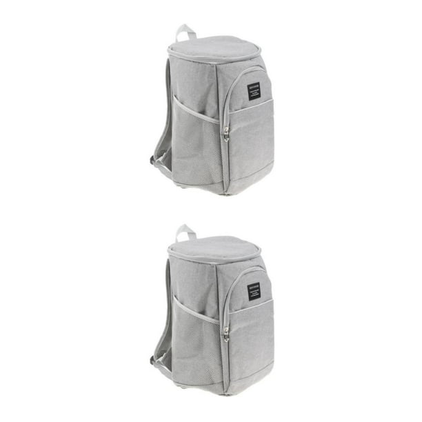 Yuarrent 18L Backpack Cooler Camping Picnic Insulated Container Bag Lunch gris claro 2Conjunto