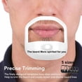 thumbnail image 1 of Beard Shaping Tool Kit - 5PCS Beard Stencil Set for Perfect Beard Lines, Jawline, Goatee & Neckline - Beard Guide for Men Grooming (A set of white and a white wrap), 1 of 6