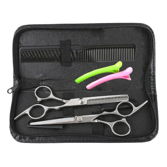 ULTNICE Barber Scissor Set 6pcs Hairdressing Kit Professional Hair Styling Tools Easy To Use For Home