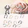 thumbnail image 3 of 20 piezas de para la , regalos de material cuero inoxidable, de piercings de plata para la , piercings de las fosas nasales para fiestas Yinane Anillos de nariz aros, 3 of 7