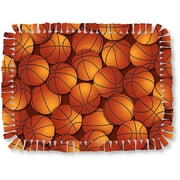 Creative Cuts Microfiber No Sew Basketballs Fabric Throw Kit, 1 Each