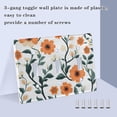 thumbnail image 3 of Yayeee Toggle Light Switch Wall Plate 2-Gang 4.56"x4.48" Decorative Outlet Cover, Flowers Pattern, 3 of 7