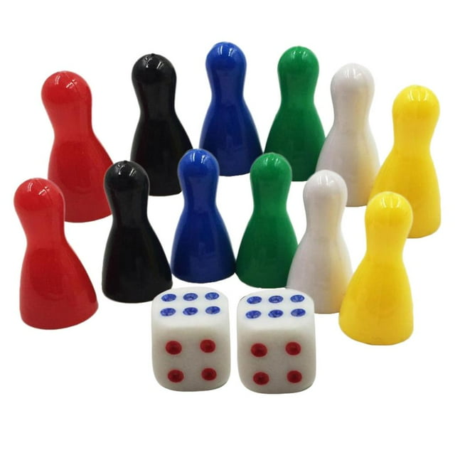12 Piezas de Ajedrez Coloridas Hugo Juego de dados de ajedrez