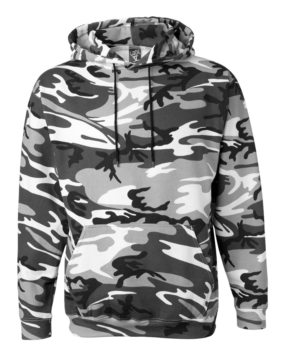 Code Five Mens Camouflage Fleece Long Sleeve Pullover Hooded Sweatshirt with Drawstring 