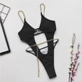 thumbnail image 5 of Wdgfv One Piece Swimsuit for Women Criss Cross Halter Neck Swimwear Cut Out Bathing Suit Thong 1 Piece Swimsuit, 5 of 8