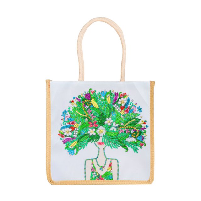 Bolso de 5D Diamante Pintura Cgtredaw DIY Belleza Lino para Compras Almacenamiento GT5013