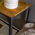 thumbnail image 6 of Manor Park Angle Iron Rustic Wood Entry Console Table, Barnwood, 6 of 16