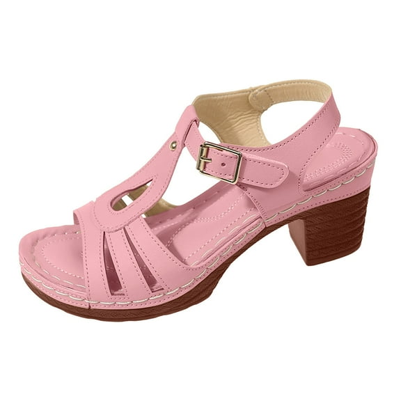 Summer Walking Sandals Women Flat Dressy Open Toe Comfortable Ankle Strap