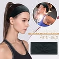 thumbnail image 2 of beishanbush Heardband Wide Headbands for Women Headbands for Girls Boho Headband Knotted Solid Yoga Sports Elasticity Fashion Headband Army Green, 2 of 7