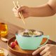 thumbnail image 5 of Cuenco de sopa de arroz aislado de plástico pequeño 15,5 cm | Vajilla resistente al calor | Cuenco portátil para remojo doméstico | Textura de la paja | Verde Azul Rosa | Una sola pieza, 5 of 6