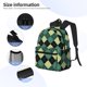 thumbnail image 3 of Disketp Green Squares Mochila Ligera Clásica con Múltiples Bolsillos, Mochila Casual para Hombre y Mujer, Ideal para Escuela, Trabajo y Viajes, 3 of 6
