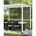 thumbnail image 4 of EDTara 72" H × 40" W Metal Privacy Screen Freestanding for Outdoor Patio - Heavy-Duty Rust-Resistant Decorative Fence Panel | Weatherproof Design | Patio Privacy Screen, 4 of 8