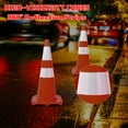 thumbnail image 3 of 28 Inch Traffic Safety Cones with Reflective Collars, PVC Orange Construction Cones for Home Road Parking Use,3 PACK, 3 of 8