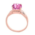 thumbnail image 2 of Mauli Jewels Rings for Women 2.25 Carat Cushion Cut Pink Topaz Ring 4-Prong 10K Rose Gold, 2 of 6