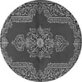 thumbnail image 1 of Ahgly Company Indoor Round Medallion Gray Traditional Area Rugs, 3' Round, 1 of 1