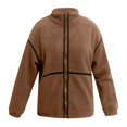 thumbnail image 4 of QHFBli Womens Coat Casual Lapel Full Zip Jacket Long Sleeve Oversized Warm Winter Outwear with Pockets, 4 of 5