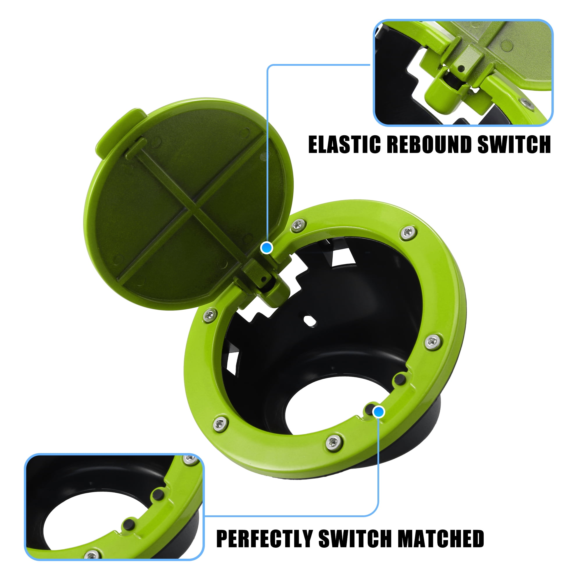 Unique Bargains Green Aluminum Alloy ABS Gas Fuel Tank Cap Cover for Jeep Wrangler 2007-2017 for Jeep Wrangler JK 2018 Locking Fuel Filler Cover Accessories