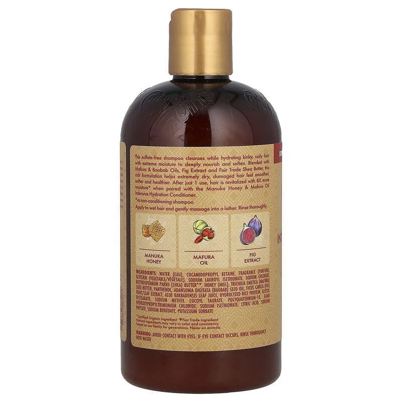 SheaMoisture, Manuka Honey & Mafura Oil, Intensive Hydration Shampoo, Extra Dry, Damaged Hair, 13 fl oz Pack of 2