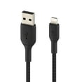 thumbnail image 5 of Belkin BoostCharge Braided Lightning Cable - 3.3ft/1M - MFi Certified Apple iPhone Charger USB to Lightning Cable - iPhone Cable - iPhone Charger Cord - Apple Phone Charger - Black, 5 of 6