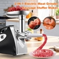 thumbnail image 2 of Eurhowing 800W Electric Meat Grinder, 3-in-1 Sausage Stuffer & Meat Mincer with 3 Grinding Plates, Stainless Steel Food Grinding Mincing Machine for Home, Red, 2 of 13