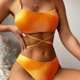 thumbnail image 2 of Soidarity Conjunto de triángulo traje de baño playa Sexy Chic y colores vibrantes conjunto de tres piezas triangular Mujer Traje de baño Azul, 2 of 6