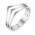 thumbnail image 5 of Handcrafted Steel Band Heart Ring Hollow Design Ring Perfect Gift For Men Women, 5 of 5