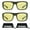 2 Pairs Tinted Yellow, variant on Bikershades Motorcycle Riding Safety Sunglass Foam Padded Large Fit Wind, Dust and Impact Resistant