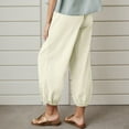 thumbnail image 3 of Pantalones colombianos Gibobby de mujer con bolsillo sueltos casuales cómodos Beige M, 3 of 5