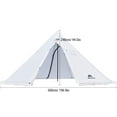 thumbnail image 3 of Nishore Tent,Tipi Tent With Stove Pyramid Tent People Tipi Tent With Stove Pyramid 5-8 People Tipi Hxber Mewmewcat, 3 of 7