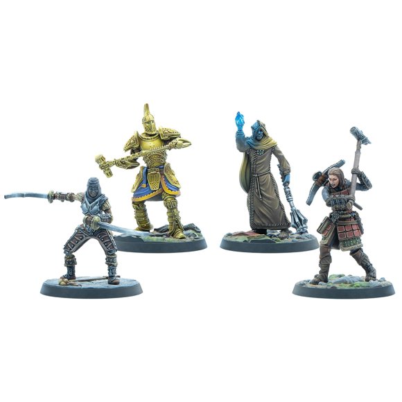Modiphius Divertissement : The Elder Scrolls : Call to Arms - Aventuriers - 4 Miniatures RPG, Figurines en Résine Non Peintes, sous Licence Officielle