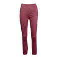 thumbnail image 3 of B91xZ Workout Leggings for Women High Rise Crop Legging with Side Pockets,Wine L, 3 of 3