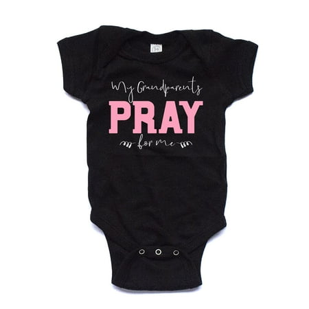 

NanyCraft s My Grandparents Pray for Me Baby Girl Bodysuit