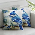 thumbnail image 2 of PIKWEEK  Watercolor Bird Blue Throw Pillow Covers Pillow Cover Throw Pillow Cases Double Sided Plush Pillow Covers Decorative Throw Pillows Covers for Couch Living Room Bedroom 2pc, 2 of 6