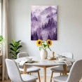 thumbnail image 6 of Canvas Wall Art Purple Forest Mountain Canvas Art Print Retro Watercolor Gradual Foggy Pine Tree Pictures Wall Decor for Living Room Bedroom Artwork Decorations Stretched Framed Ready to Hang 8"x12", 6 of 9