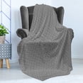thumbnail image 4 of Geometric Soft Flannel Fleece Throw Blanket, Black and White Thin Zigzag Lines Horizontally Aligned Repeating Pattern, Cozy Plush for Indoor and Outdoor Use, 50" x 70", Black and White, by Ambesonne, 4 of 5