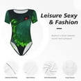 thumbnail image 5 of Lsque Pikmin Women's Crew Neck Short Sleeve Bodysuit Basic T Shirts Tops Onesie Adult Cute Pajama-XX-Large, 5 of 8