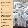 thumbnail image 3 of STP Goods  Grey Feather Cotton Duvet Cover Set of 3 Queen, 3 of 9