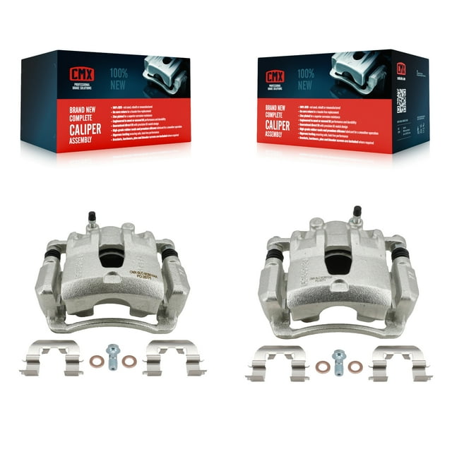 CMX Front Disc Brake Caliper Assembly Left Right Side (Driver Passenger) Kit for Car Kia Rio Hyundai Accent KBC-100657