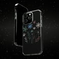 thumbnail image 6 of DistinctInk Hybrid (Acrylic / TPU) Clear Slim Fit Case for Apple iPhone 12 Pro (6.1" Screen) - Vibrant Spring Blossoms on Dark Canvas, 6 of 8