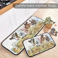 thumbnail image 6 of Washable Kitchen Rugs Set 2 Piece Farm Animals Cow Sheep Pig Rabbit Anti Fatigue Floor Mats Bathroom Carpet, 27"x19" and 47"x19", 6 of 6