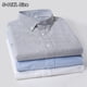 thumbnail image 2 of Camisa de manga corta para hombre, talla grande, tela Oxford, 100 % algodón, ropa informal de negocios para verano, ropa de moda, tallas 7XL, 8XL, 9XL, 10XL, 2 of 4