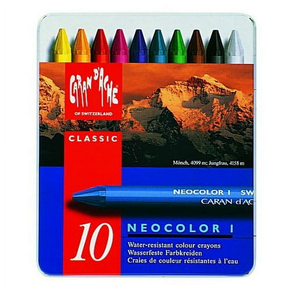 CARAN DACHE/CREATIVE ART 7000310 CARAN DACHE CLASSIC NEOCOLOR I 10CLR PASTEL METAL BOX