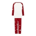 thumbnail image 4 of Inevnen Christmas Family Pajamas Matching Set Tree Letters Print T-shirt with Snow Print Pants, 4 of 6